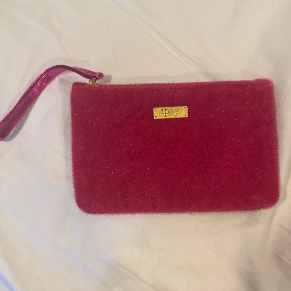 Ipsy Fuchsia Wristlet Clutch